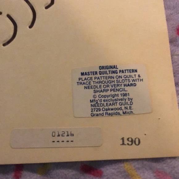 QUILT STENCILS 1981 & 1991 vintage 8 piece - Picture 16 of 16